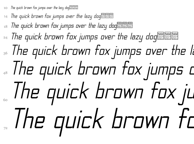 The Matic font waterfall